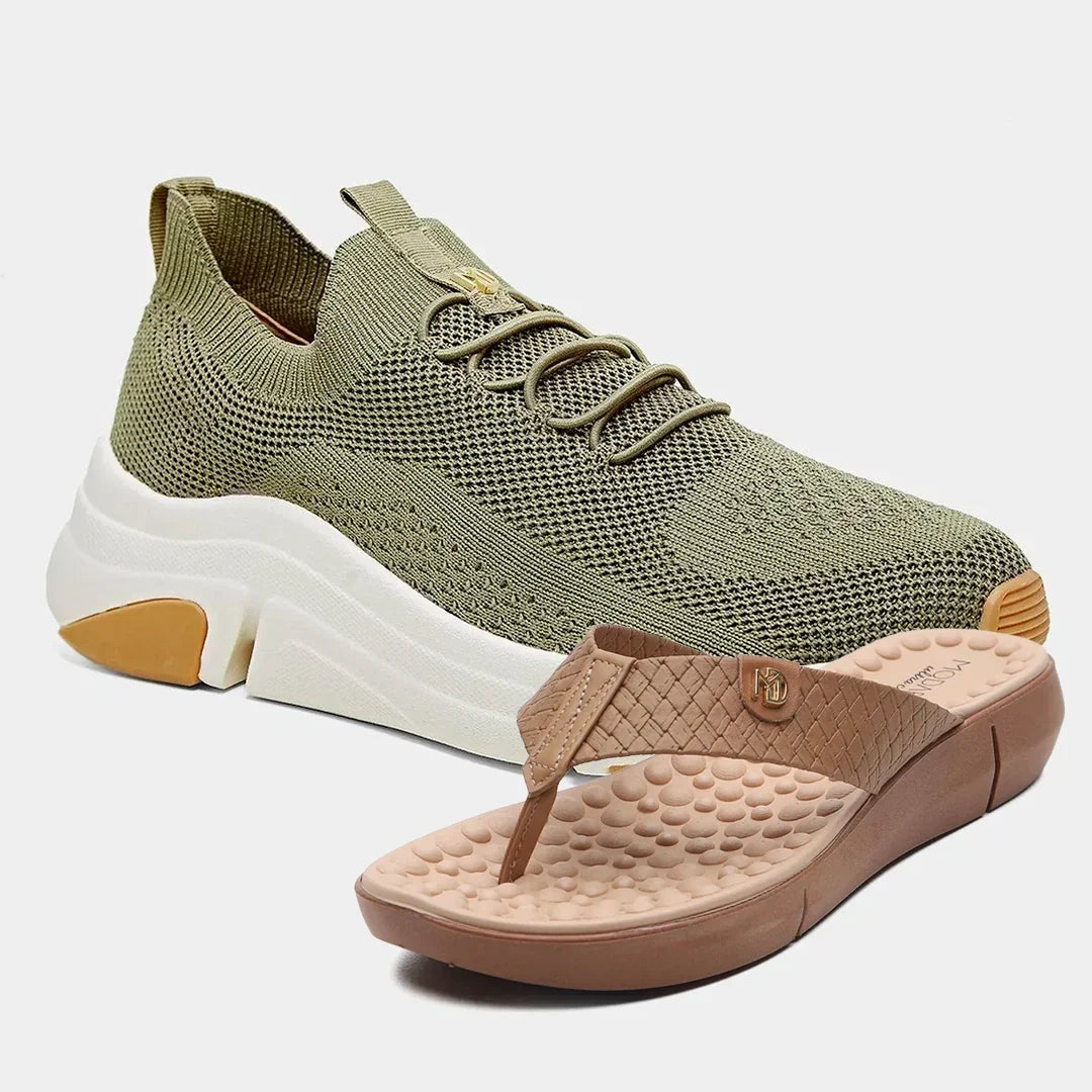 PROMO MODARE | Tênis Ortopédico + Chinelo Massageador - [Mega Oferta]