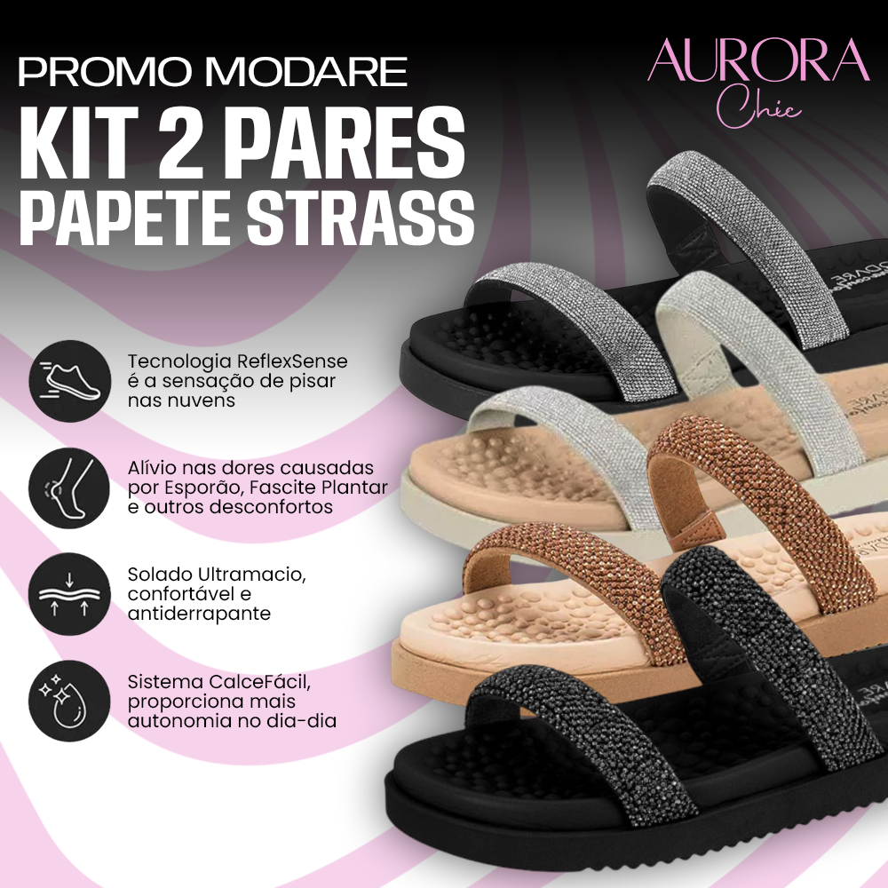 Compre 1 Leve 2 - Papete Strass Modare - [PROMO MODARE]